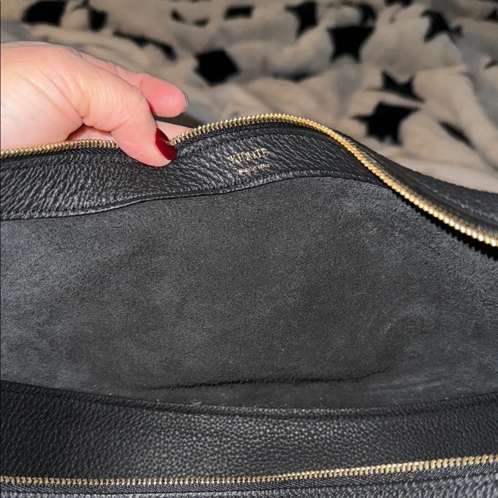 KHAITE Black Hobo Bag with Crescent Shape and Thick Strap - Picture 6 of 8